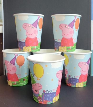 Set 6 pahare carton Peppa Pig 240 ml [1]
