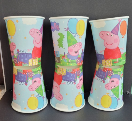 Set 6 pahare carton Peppa Pig 240 ml [2]