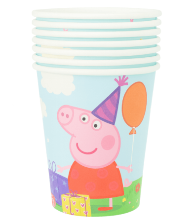 Petreceri tematice - Decoratiuni & accesorii - Set 6 pahare carton Peppa Pig 240 ml