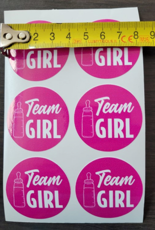 Set 6 stickere adezive dezvaluire girl 4 cm [2]