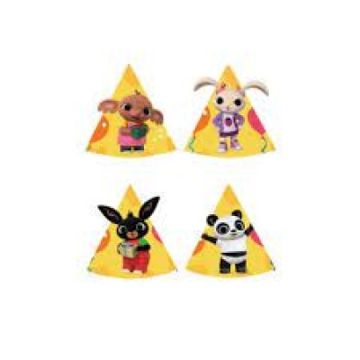 Petreceri tematice - Decoratiuni & accesorii - Set 8 coifuri Bing si prietenii 16 cm