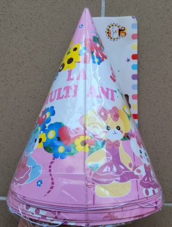 Set 8 coifuri roz cu flori si ursuleti 13. 5 x 21 cm [2]