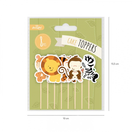Set 8 decoratiuni tort / briosa animalute zoo 4.5 cm [3]