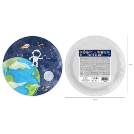 Set 8 farfurii astronaut 18 cm [3]