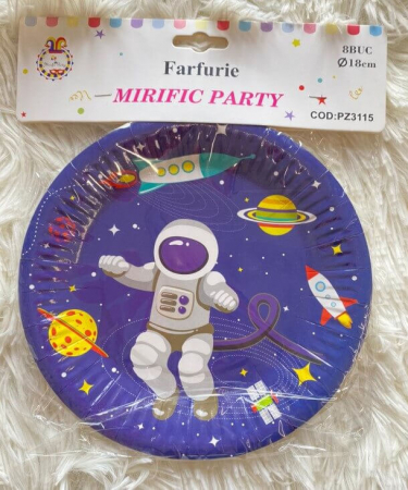 Set 8 farfurii Astronaut / Spatiu 18 cm [2]