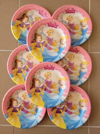 Set 8 farfurii carton Disney Princess 20 cm [2]