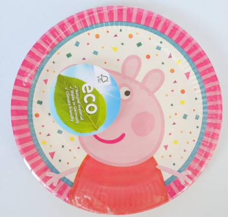Set 8 farfurii carton Peppa Pig 18 cm [3]