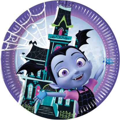 Farfurii unica folosinta - Set 8 farfurii carton Vampirina 23 cm