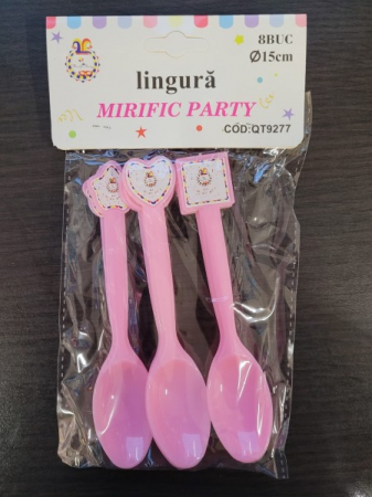 Set 8 lingurite La multi ani roz 13,5 cm [5]
