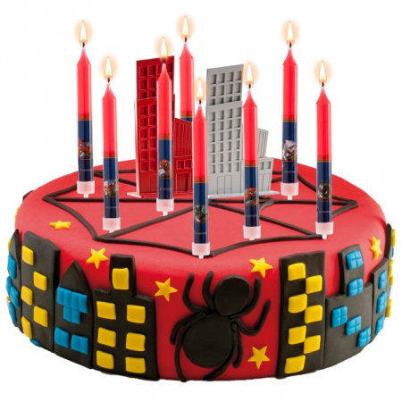 Set 8 lumanari tort Spiderman 8 cm [2]