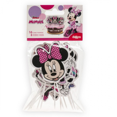 Set 8 modele decor hartie tort / briosa Minnie Mouse 16 buc [6]