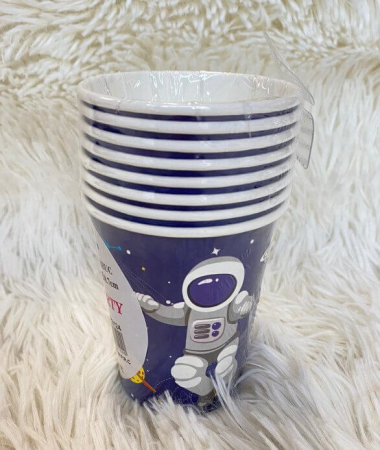 Set 8 pahare carton Astronaut / Spatiu 175 ml [3]
