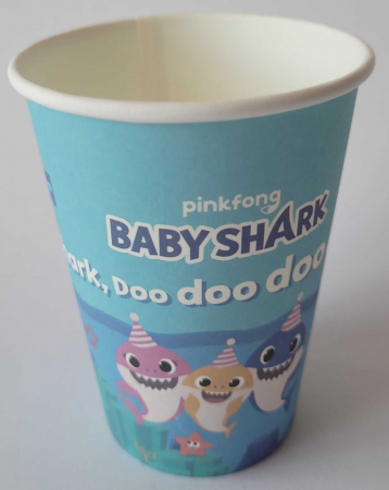 Set 8 pahare carton Baby Shark bio 250 ml [1]