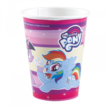 My Little Pony - Decoratiuni pentru petrecere tematica - Set 8 pahare petrecere My Little Pony - 250 ml