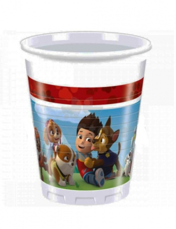Aniversare - Accesorii - Set 8 pahare plastic Paw Patrol 200 ml