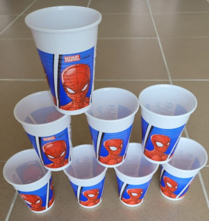 Set 8 pahare plastic Spiderman 200 ml [1]