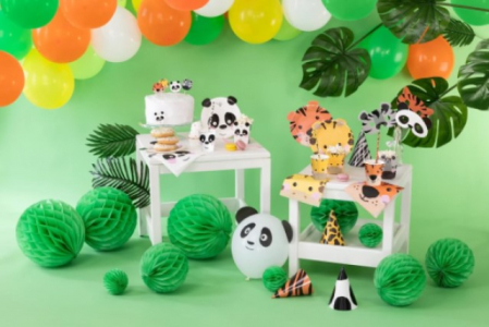 Set 8 propsuri masca si papion animalute zoo 17 cm [8]
