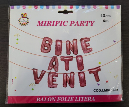 Set baloane folie Bine ati venit rose gold 40 cm [4]