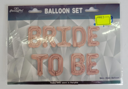 Set baloane folie Bride To Be rose gold 40cm [4]