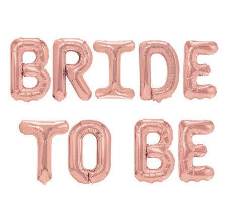 Set baloane folie Bride To Be rose gold 40cm