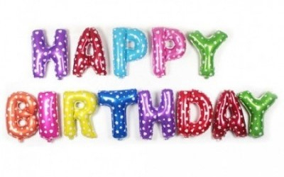 Baloane cu heliu - Set baloane folie HAPPY BIRTHDAY multicolor 40 Cm