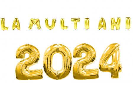 Revelion - Set Baloane folie Revelion la multi ani 2024 auriu