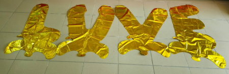 Set baloane folie LOVE aurii cu suport 60 cm [3]