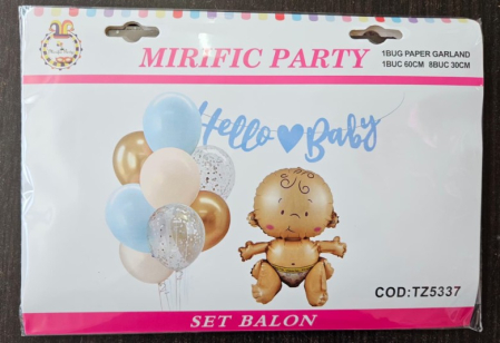 Set baloane Hello Baby baiat 10 buc [4]