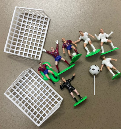 Set decor tort plastic Fotbal 10 buc [3]
