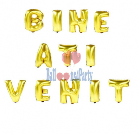 Set baloane folie Bine ati venit auriu 40cm [1]