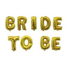 Set baloane folie Bride to be nunta auriu 40cm