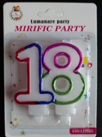 Set lumanari majorat 18 ani multicolor 7 x 7 cm [3]