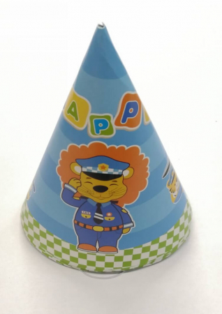 Set petrecere 36 piese paie, pahare, suflatori, coifuri, farfurii, ochelari Party Animale politist [6]