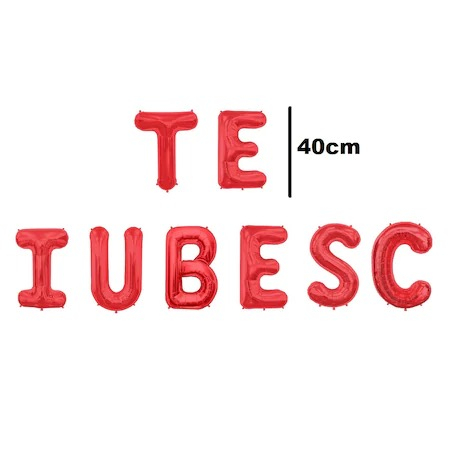Set baloane folie Te iubesc rosu 40cm [2]