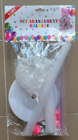 Suport 31 baloane decor It's a girl roz si argintiu [5]