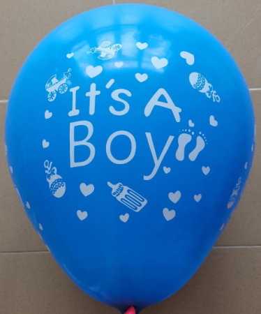 Suport 31 baloane decor It's a boy albastru si argintiu [2]
