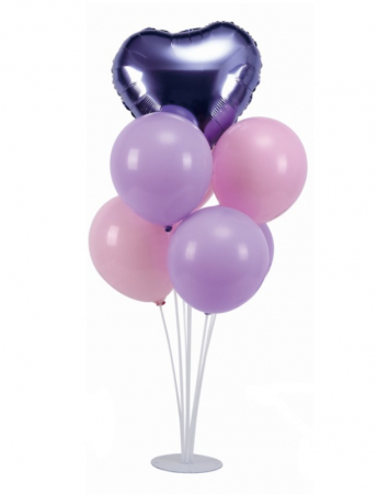 Set suport cu baloane roz 7buc 70cm [0]