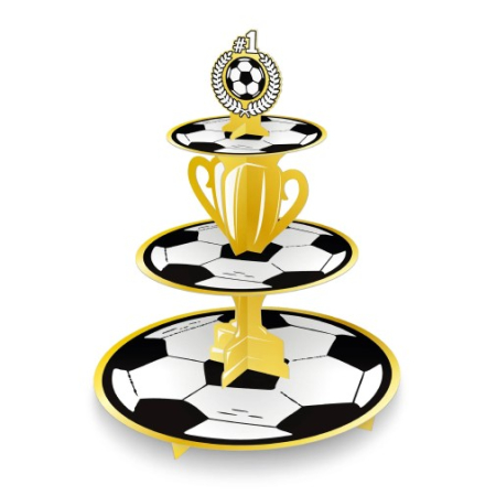 Accesorii pentru decorurile de petrecere - Suport briose cupa fotbal 34 x 41 cm