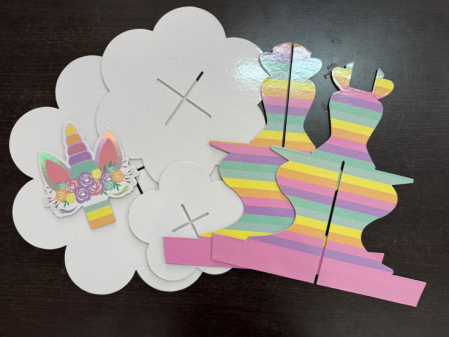 Suport briose Unicorn Holograma 34 cm [2]