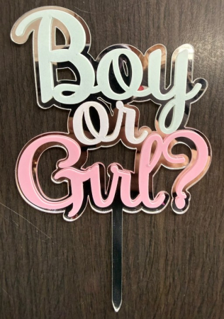 Topper de tort Boy or Girl 10 cm [1]