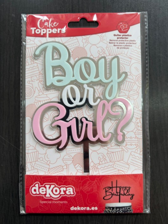 Topper de tort Boy or Girl 10 cm [2]