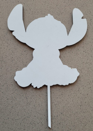 Topper de tort lemn Stitch 12 cm [2]