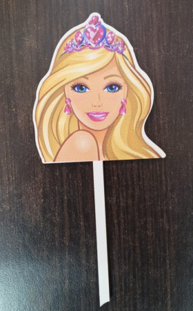 Topper / decor tort lemn Barbie 9 x 7 cm [1]