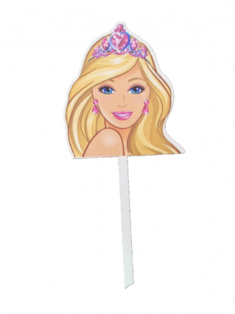 Barbie - Topper / decor tort lemn Barbie 9 x 7 cm