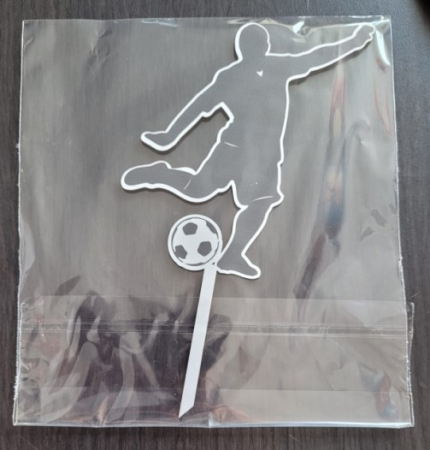 Topper de tort lemn fotbalist 14 x 12 cm [3]