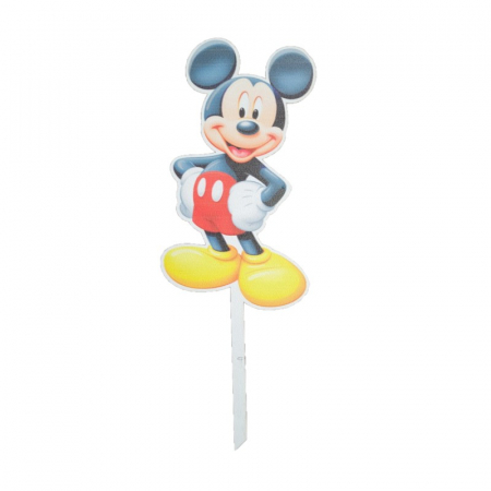 Mickey Mouse - Baloane - Decor tort lemn Mickey Mouse 13 x 7 cm