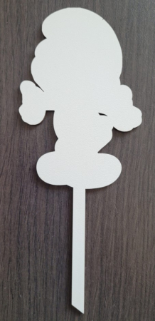 Topper de tort lemn Strumf 10 x 8 cm [4]