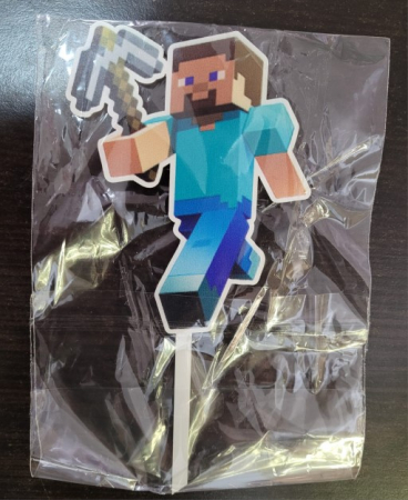 Topper tort lemn Minecraft 11 x 9 cm [3]