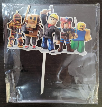 Topper tort lemn Roblox 17 x 9 cm [3]