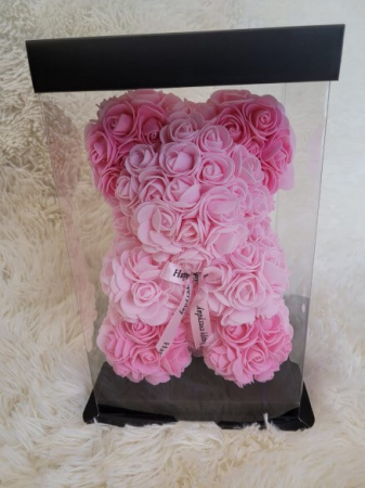 Ursulet din trandafiri de spuma 25 cm Cutie GRATIS [3]